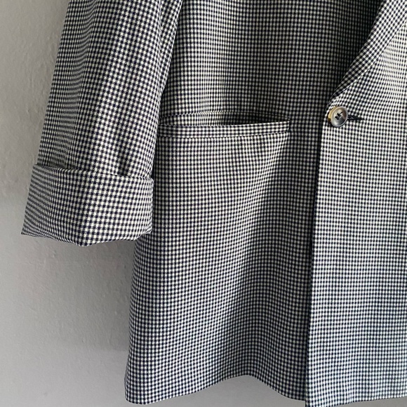 Masculine Fit Check Blazer - Picture 3 of 11